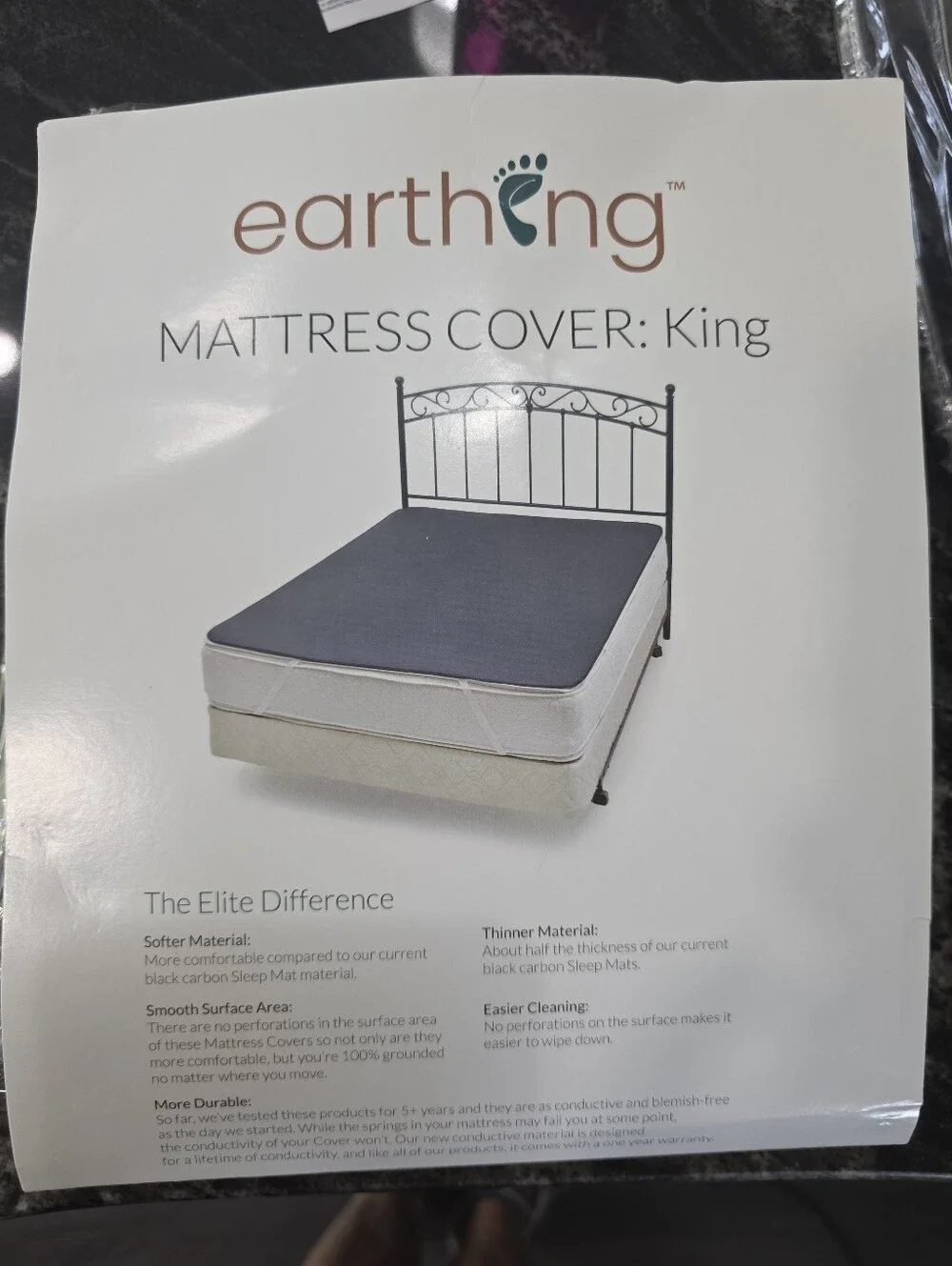 Earth: King Mattress Cover Earthing Cover